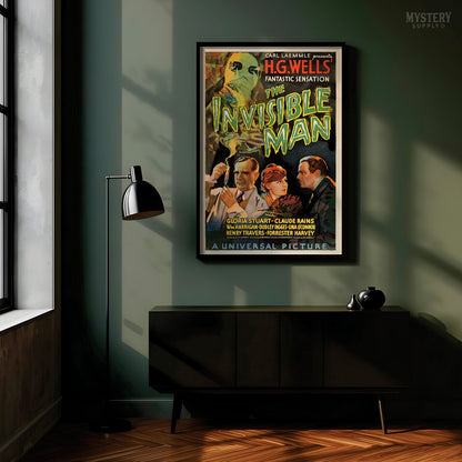 Invisible Man 1933 Vintage Horror Monster Movie Poster