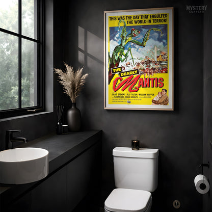 The Deadly Mantis 1957 Vintage Science Fiction Horror Monster Movie Poster