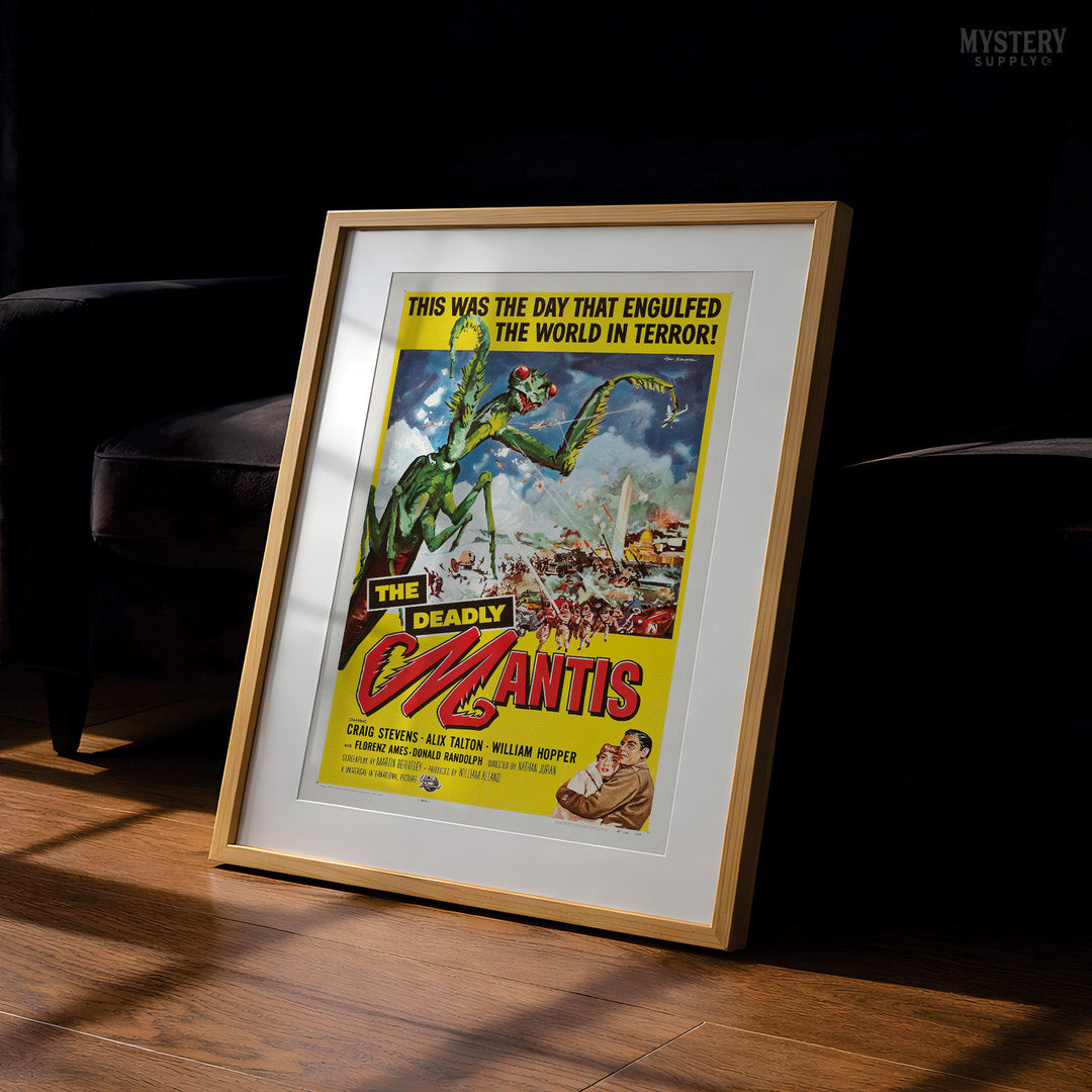 The Deadly Mantis 1957 Vintage Science Fiction Horror Monster Movie Poster