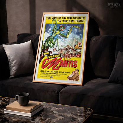 The Deadly Mantis 1957 Vintage Science Fiction Horror Monster Movie Poster