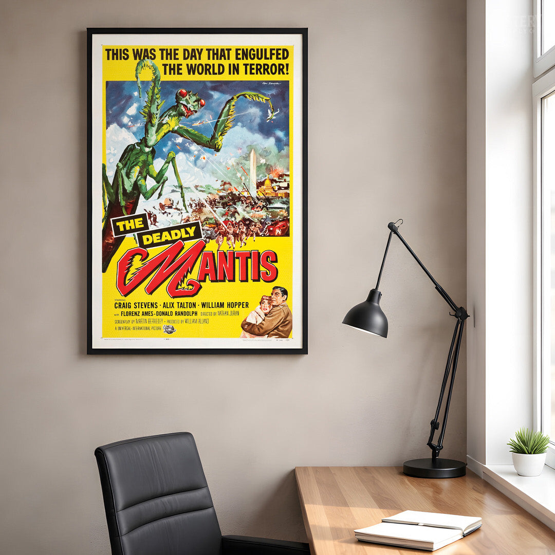 The Deadly Mantis 1957 Vintage Science Fiction Horror Monster Movie Poster