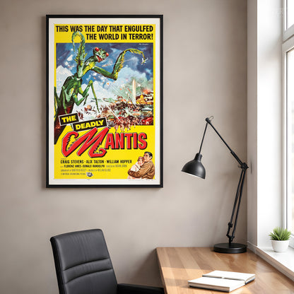 The Deadly Mantis 1957 Vintage Science Fiction Horror Monster Movie Poster
