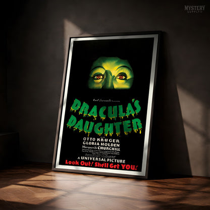Dracula's Daughter 1936 Vintage Horror Vampire Monster Movie Poster