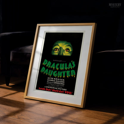 Dracula's Daughter 1936 Vintage Horror Vampire Monster Movie Poster