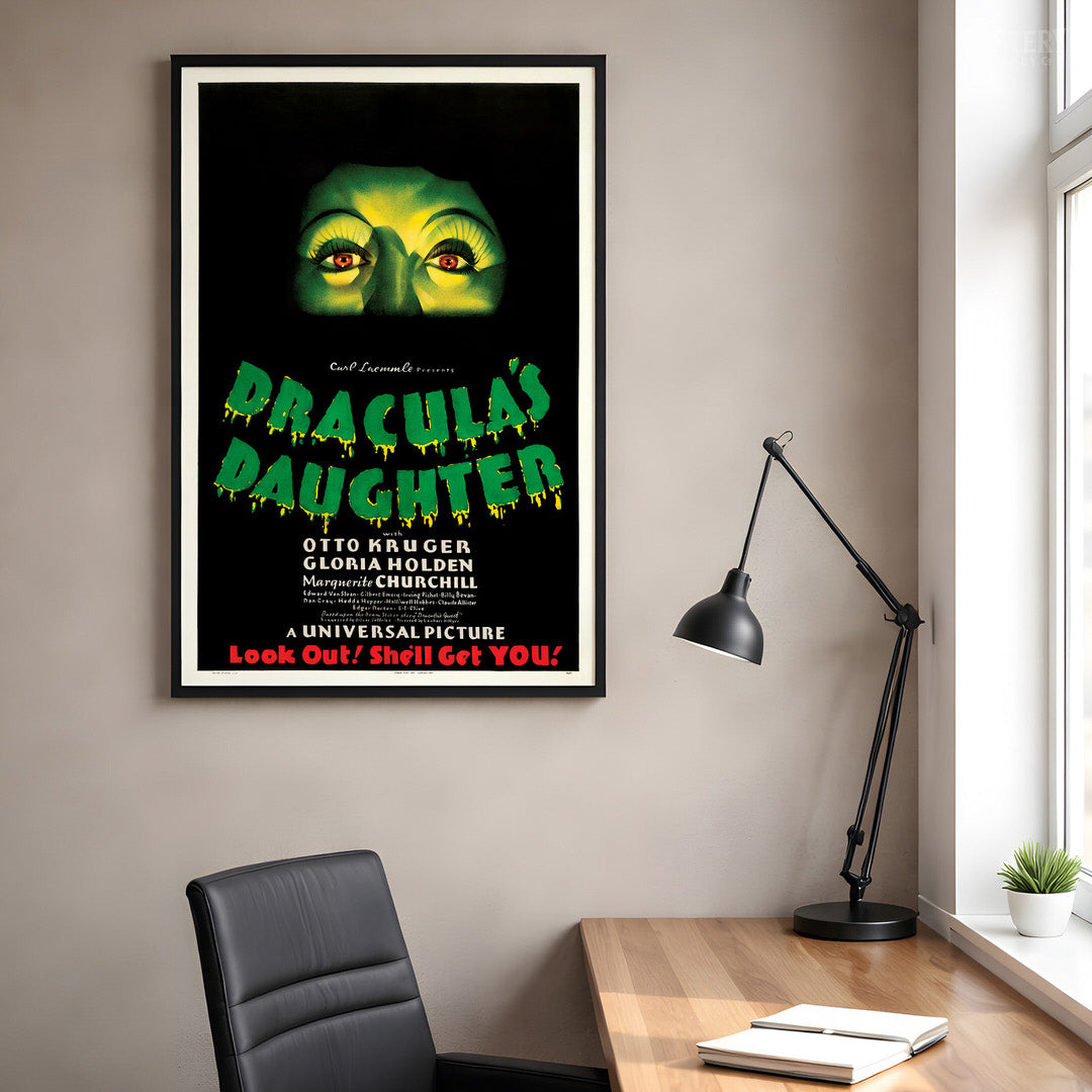 Dracula's Daughter 1936 Vintage Horror Vampire Monster Movie Poster