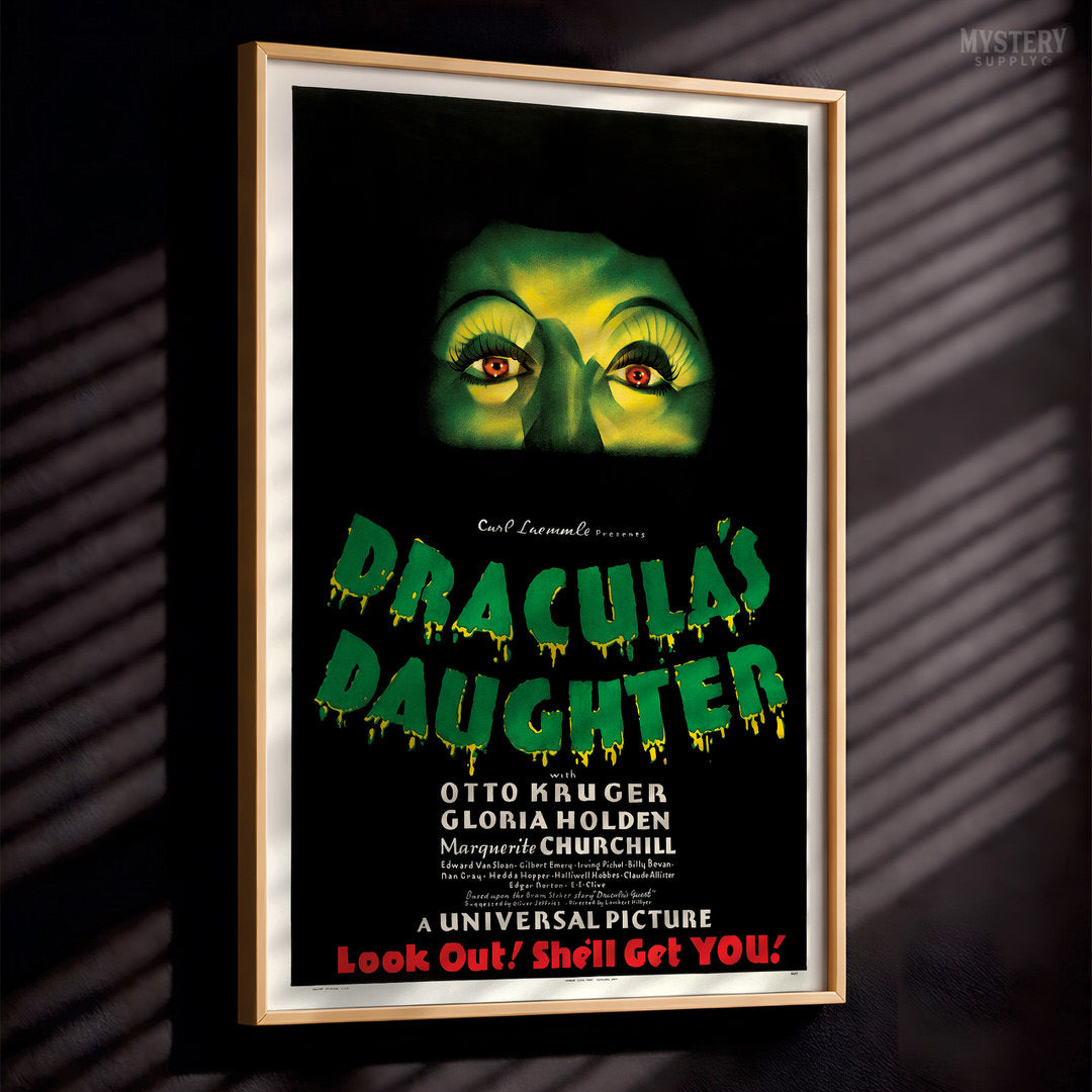 Dracula's Daughter 1936 Vintage Horror Vampire Monster Movie Poster