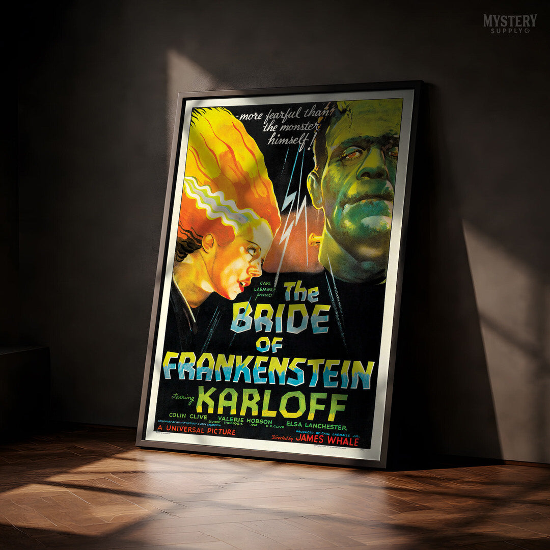 Bride of Frankenstein 1935 Vintage Horror Monster Movie Poster