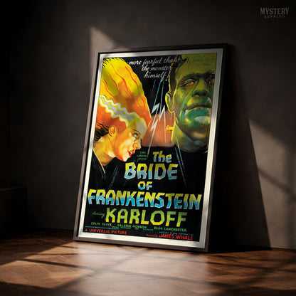 Bride of Frankenstein 1935 Vintage Horror Monster Movie Poster