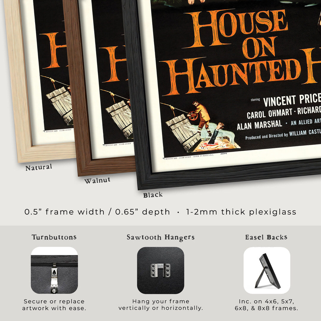 House on Haunted Hill 1959 Vintage Horror Movie Poster