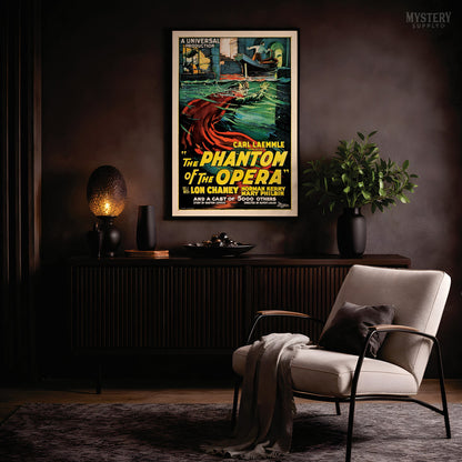 The Phantom of the Opera 1925 Vintage Horror Movie Poster