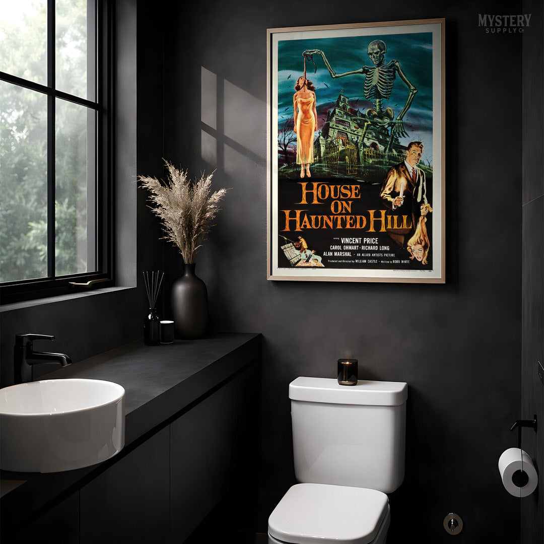 House on Haunted Hill 1959 Vintage Horror Movie Poster