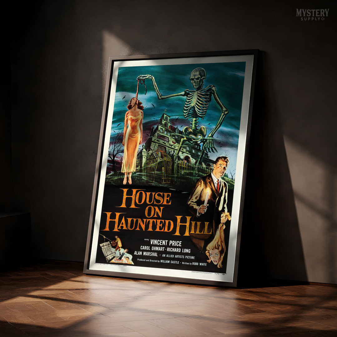 House on Haunted Hill 1959 Vintage Horror Movie Poster