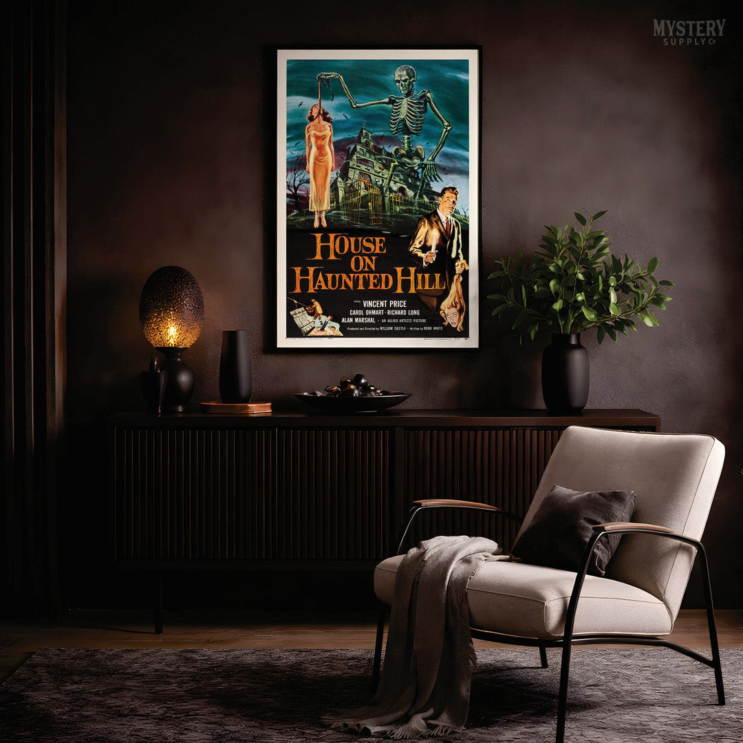 House on Haunted Hill 1959 Vintage Horror Movie Poster