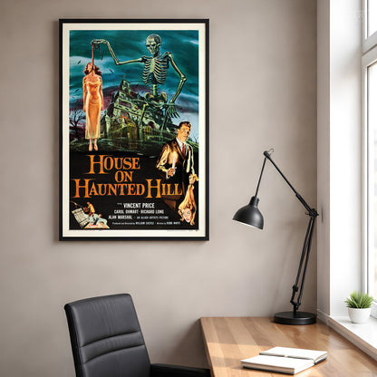 House on Haunted Hill 1959 Vintage Horror Movie Poster