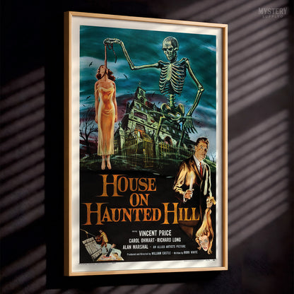 House on Haunted Hill 1959 Vintage Horror Movie Poster
