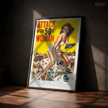 Attack of the 50 Foot Woman 1958 Vintage Science Fiction Movie Poster