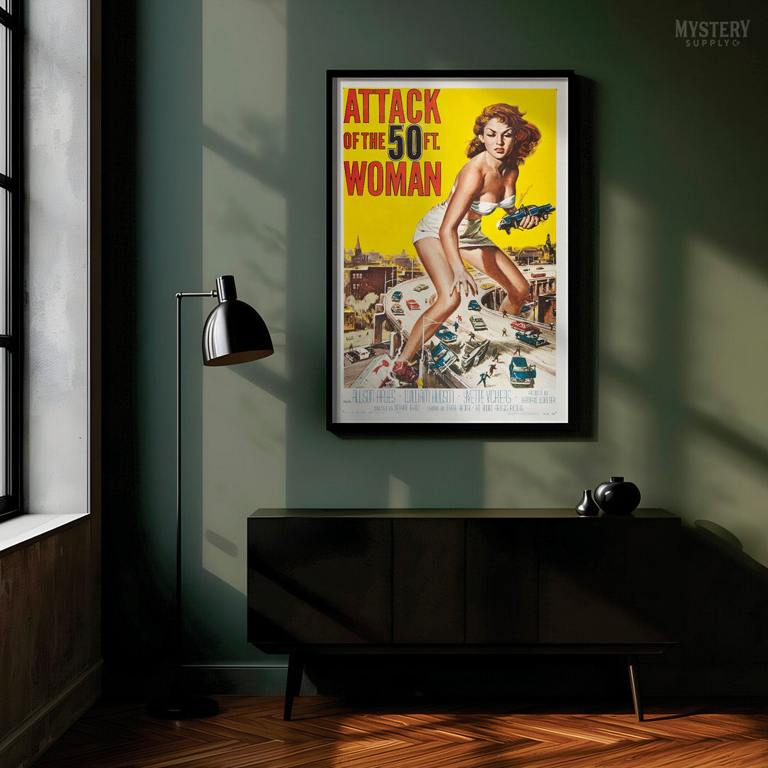 Attack of the 50 Foot Woman 1958 Vintage Science Fiction Movie Poster