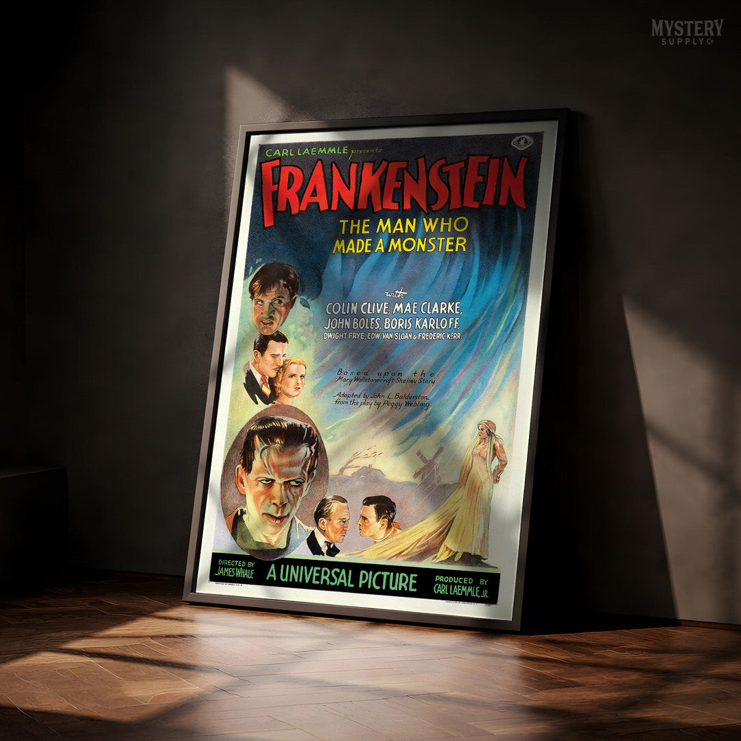 Frankenstein 1931 Vintage Horror Monster Movie Poster
