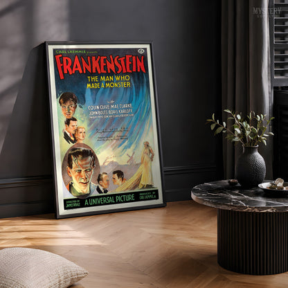 Frankenstein 1931 Vintage Horror Monster Movie Poster