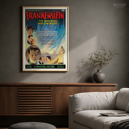 Frankenstein 1931 Vintage Horror Monster Movie Poster