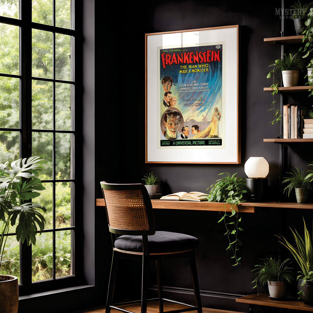 Frankenstein 1931 Vintage Horror Monster Movie Poster