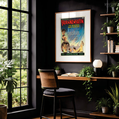 Frankenstein 1931 Vintage Horror Monster Movie Poster