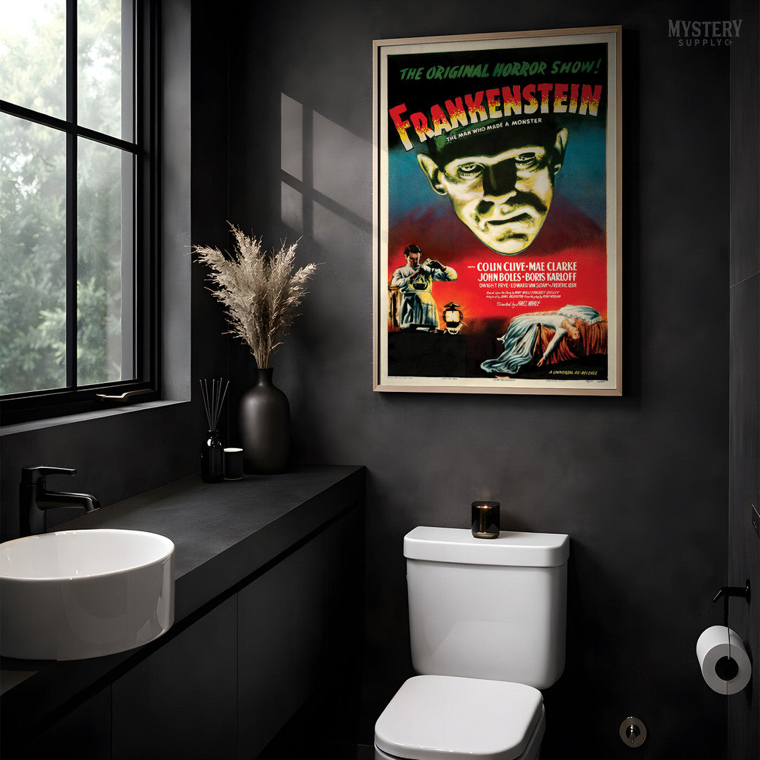 Frankenstein 1947 Vintage Horror Monster Movie Poster