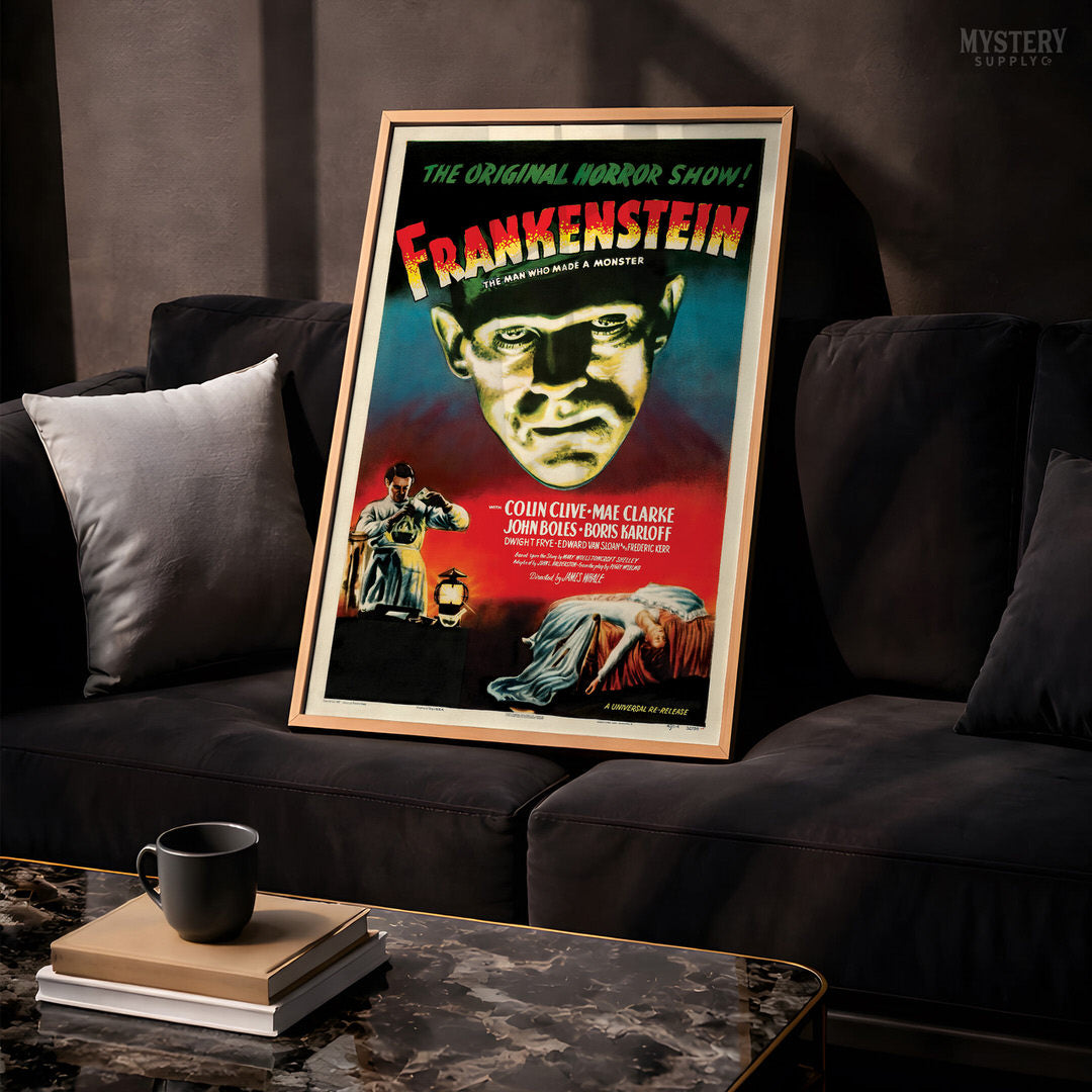 Frankenstein 1947 Vintage Horror Monster Movie Poster