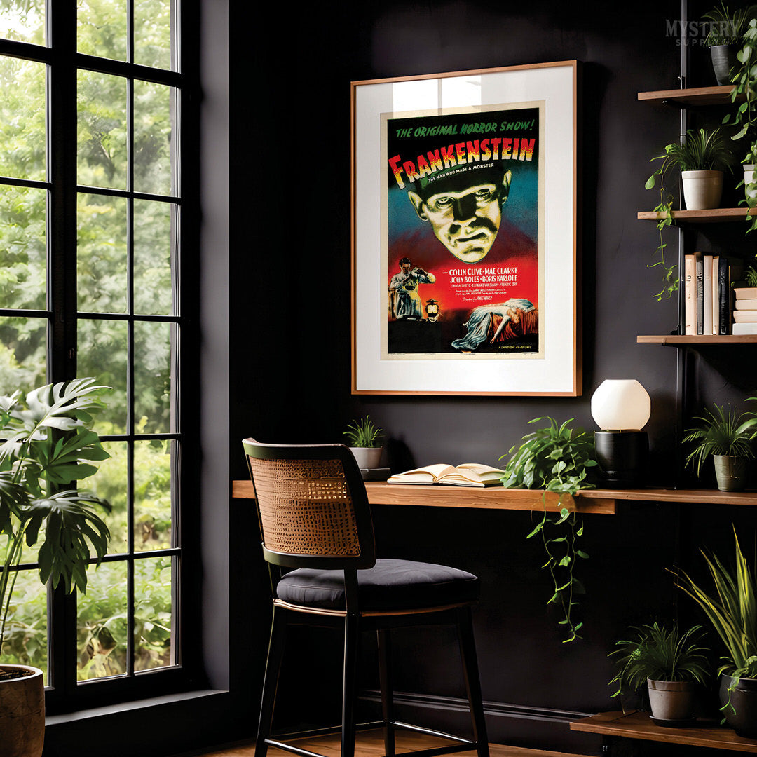 Frankenstein 1947 Vintage Horror Monster Movie Poster