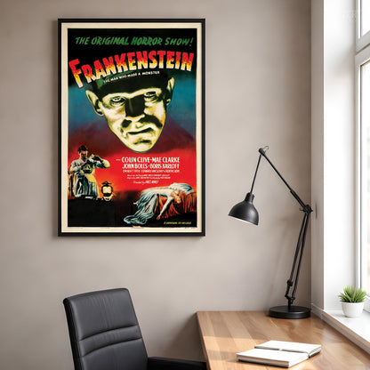 Frankenstein 1947 Vintage Horror Monster Movie Poster