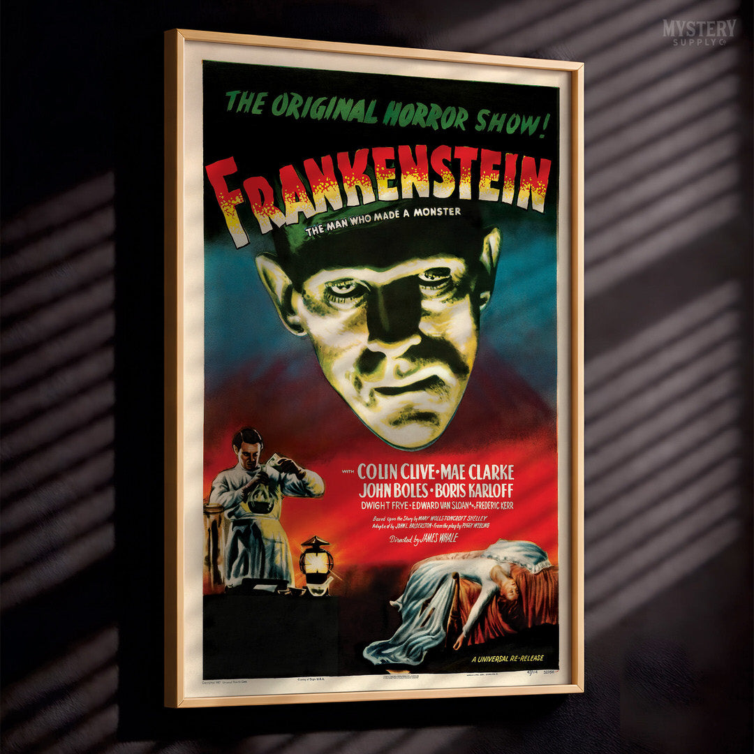 Frankenstein 1947 Vintage Horror Monster Movie Poster