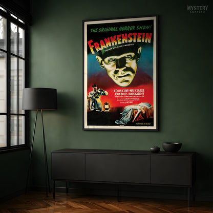 Frankenstein 1947 Vintage Horror Monster Movie Poster