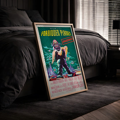 Forbidden Planet 1956 Vintage Science Fiction Movie Poster