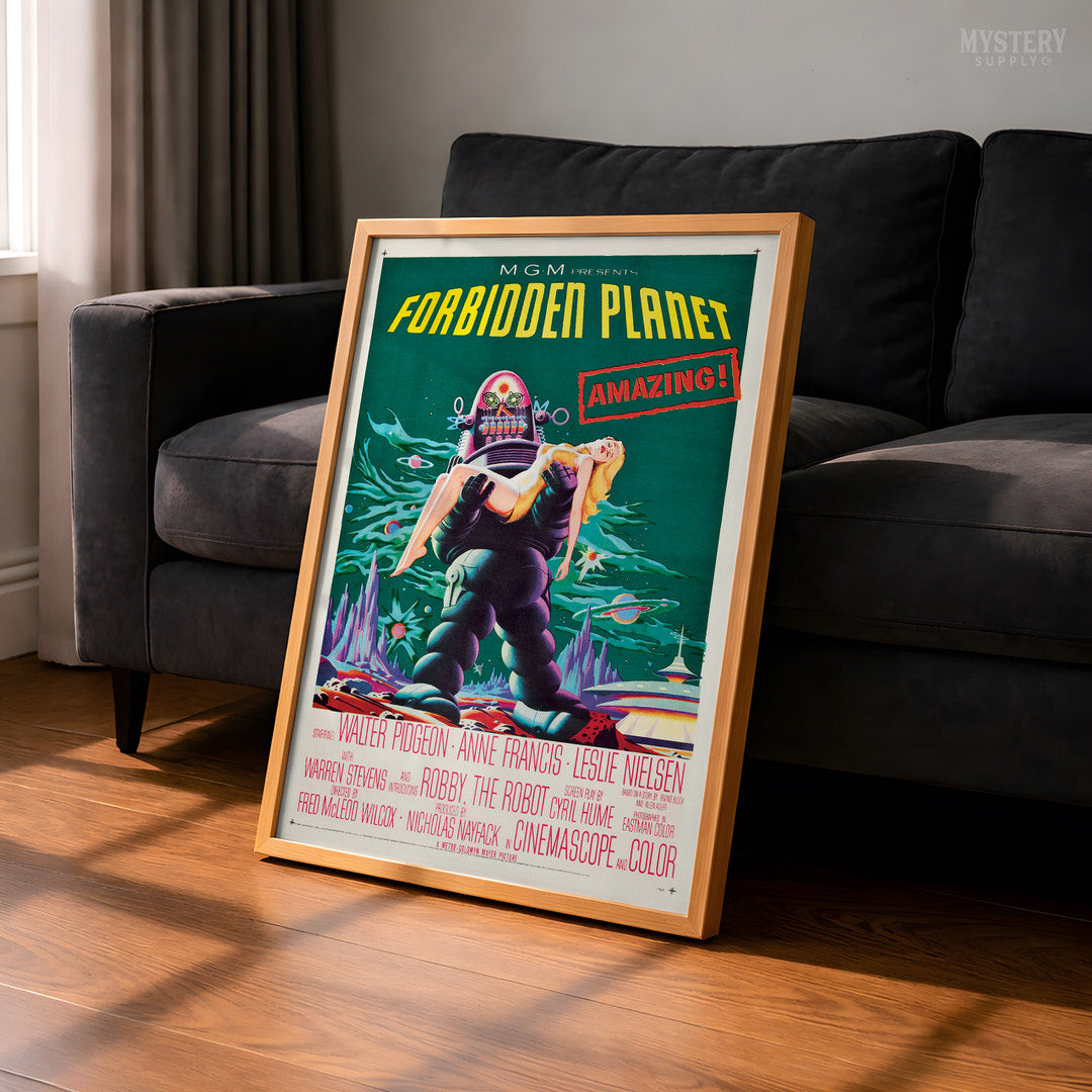 Forbidden Planet 1956 Vintage Science Fiction Movie Poster