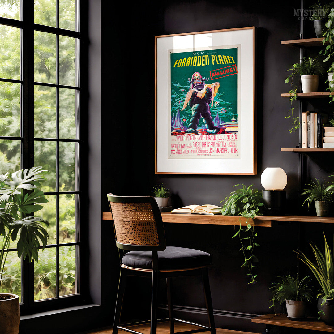 Forbidden Planet 1956 Vintage Science Fiction Movie Poster