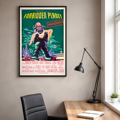 Forbidden Planet 1956 Vintage Science Fiction Movie Poster