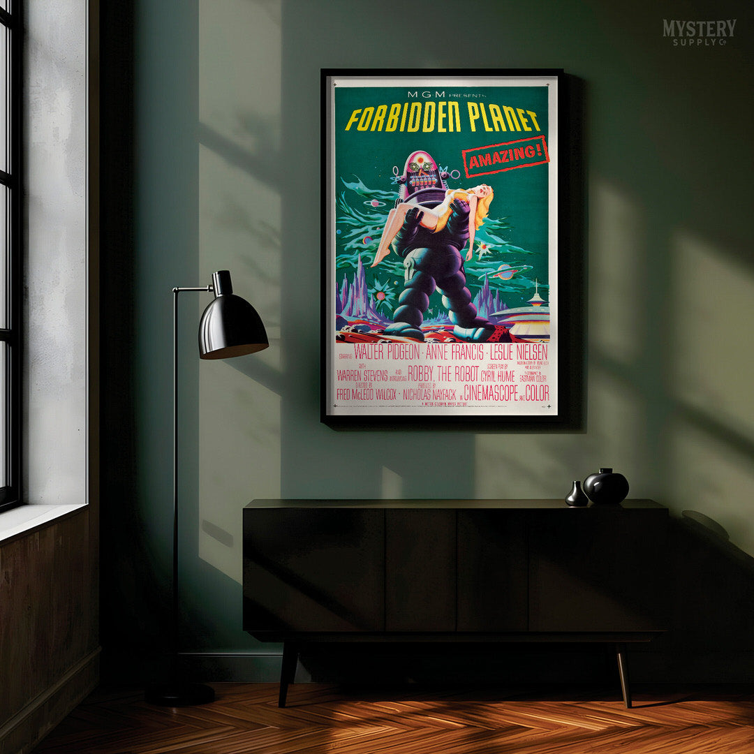 Forbidden Planet 1956 Vintage Science Fiction Movie Poster
