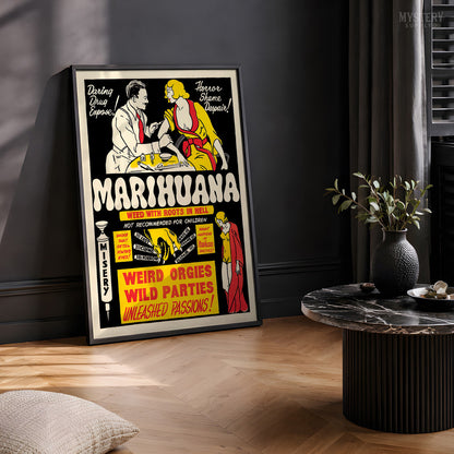 Marihuana 1936 Vintage Exploitation Movie Poster