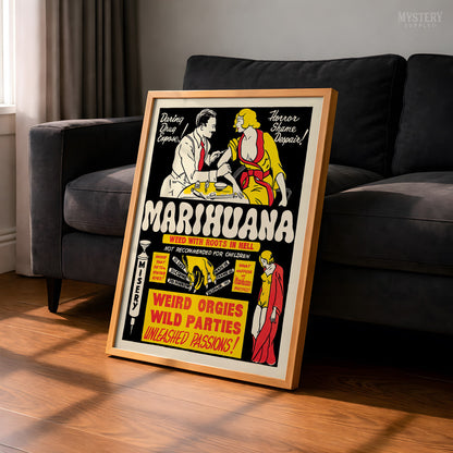 Marihuana 1936 Vintage Exploitation Movie Poster