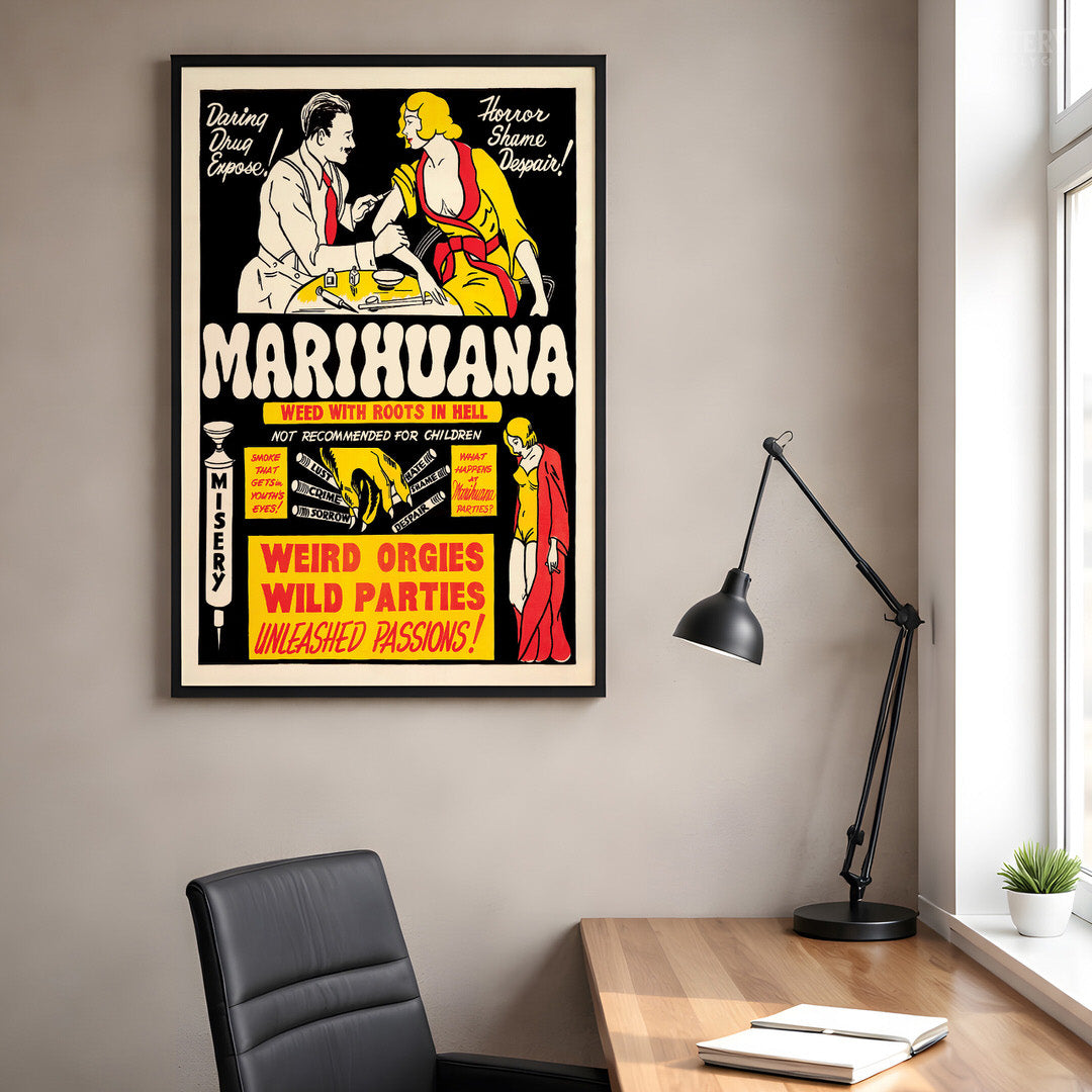 Marihuana 1936 Vintage Exploitation Movie Poster