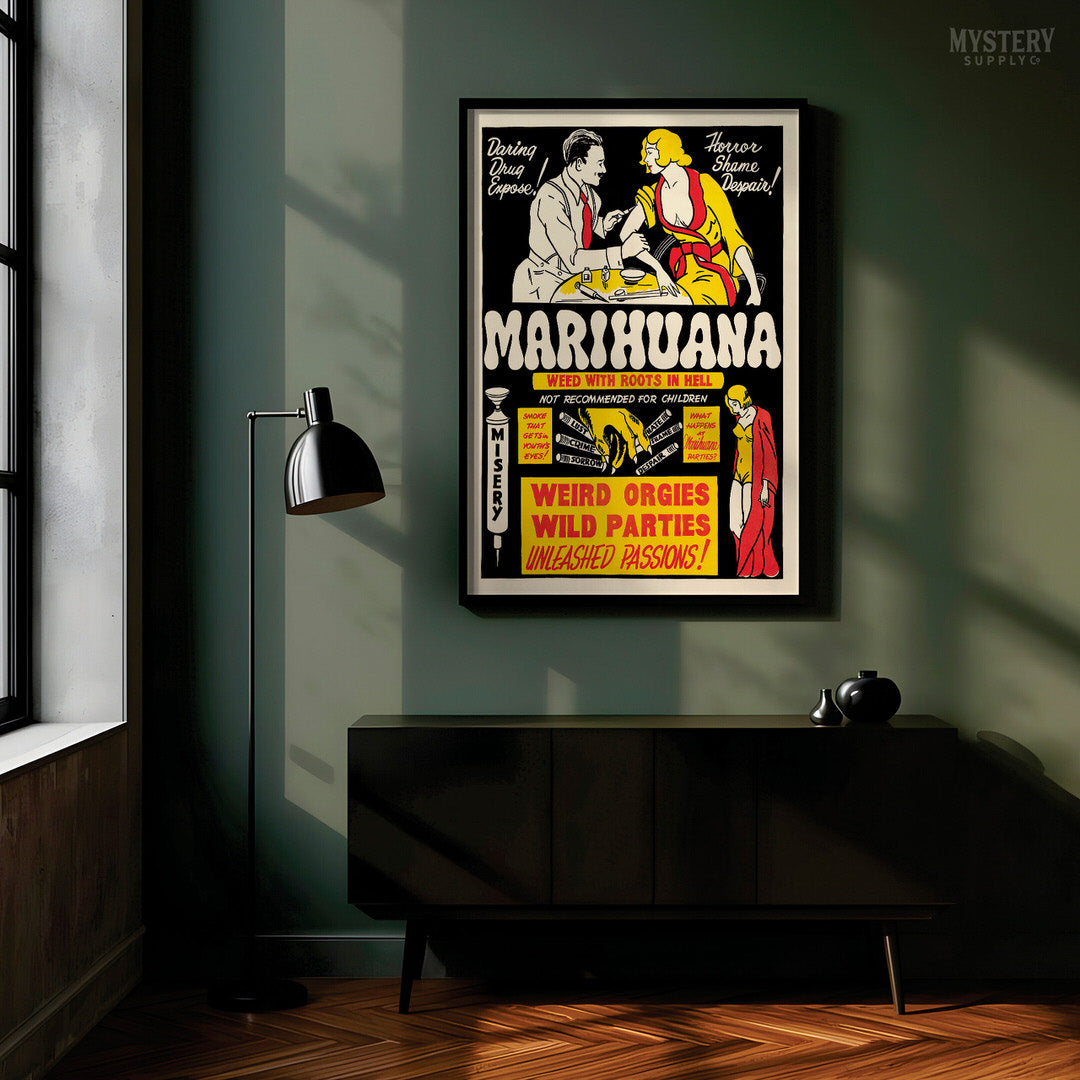 Marihuana 1936 Vintage Exploitation Movie Poster