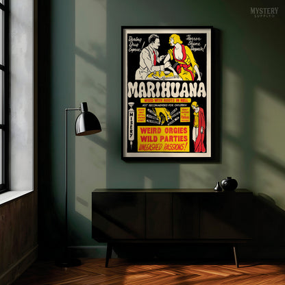 Marihuana 1936 Vintage Exploitation Movie Poster