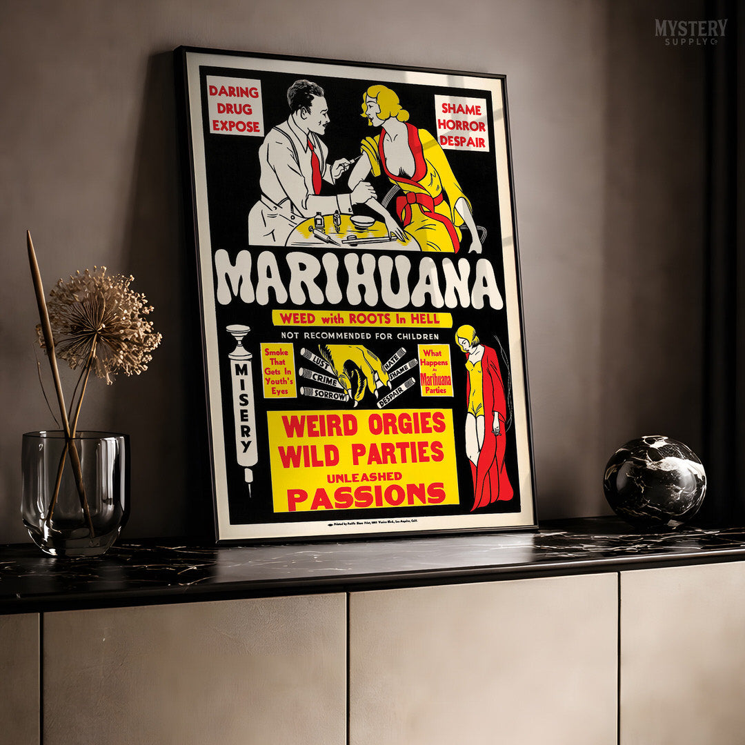 Marihuana 1936 Vintage Marijuana (Alternate) Exploitation Movie Poster