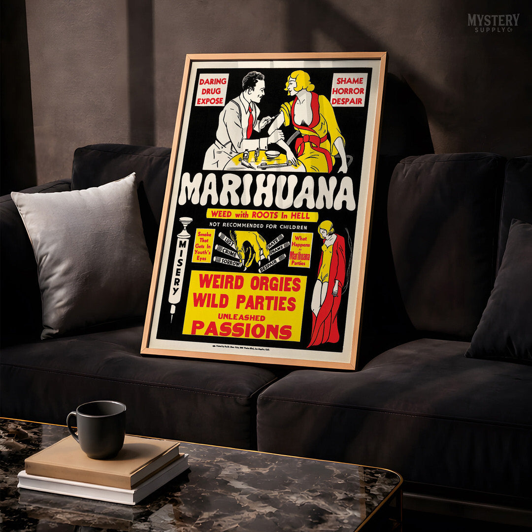 Marihuana 1936 Vintage Marijuana (Alternate) Exploitation Movie Poster