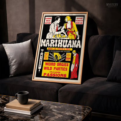 Marihuana 1936 Vintage Marijuana (Alternate) Exploitation Movie Poster