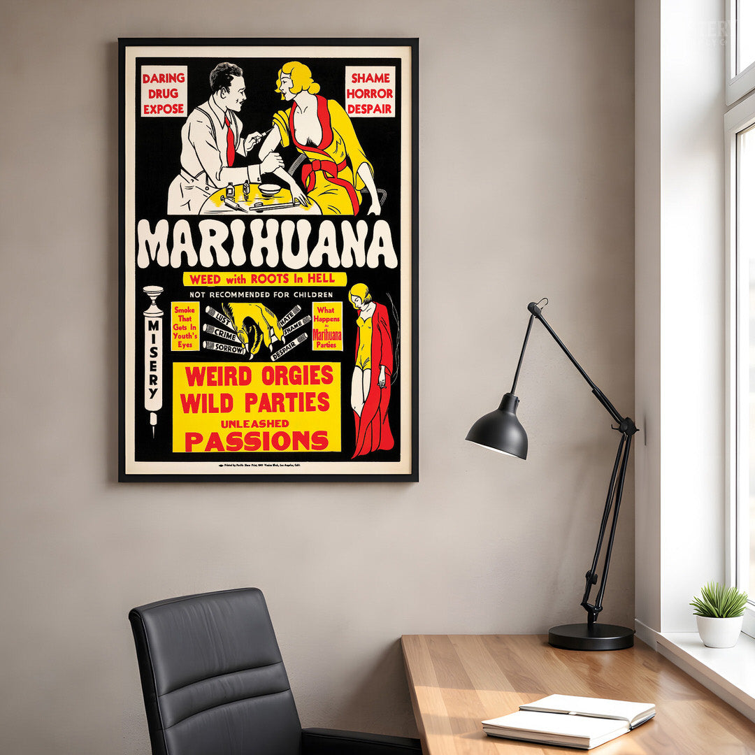 Marihuana 1936 Vintage Marijuana (Alternate) Exploitation Movie Poster