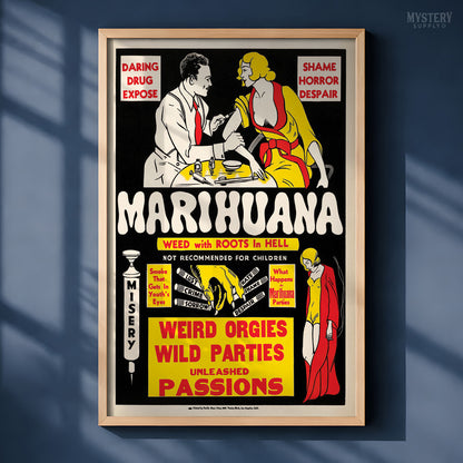 Marihuana 1936 Vintage Marijuana (Alternate) Exploitation Movie Poster