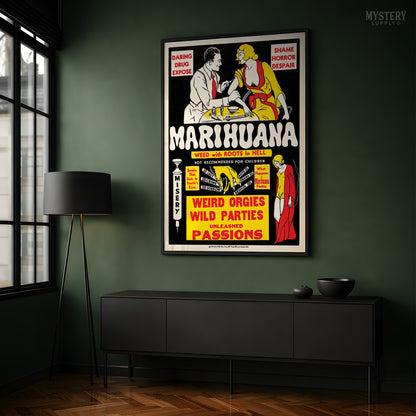 Marihuana 1936 Vintage Marijuana (Alternate) Exploitation Movie Poster