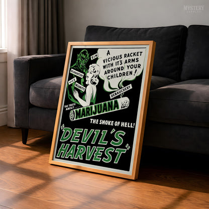 Devil's Harvest 1942 Vintage Exploitation Movie Poster