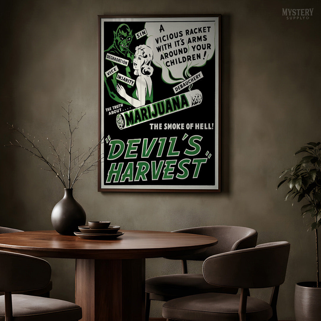 Devil's Harvest 1942 Vintage Exploitation Movie Poster
